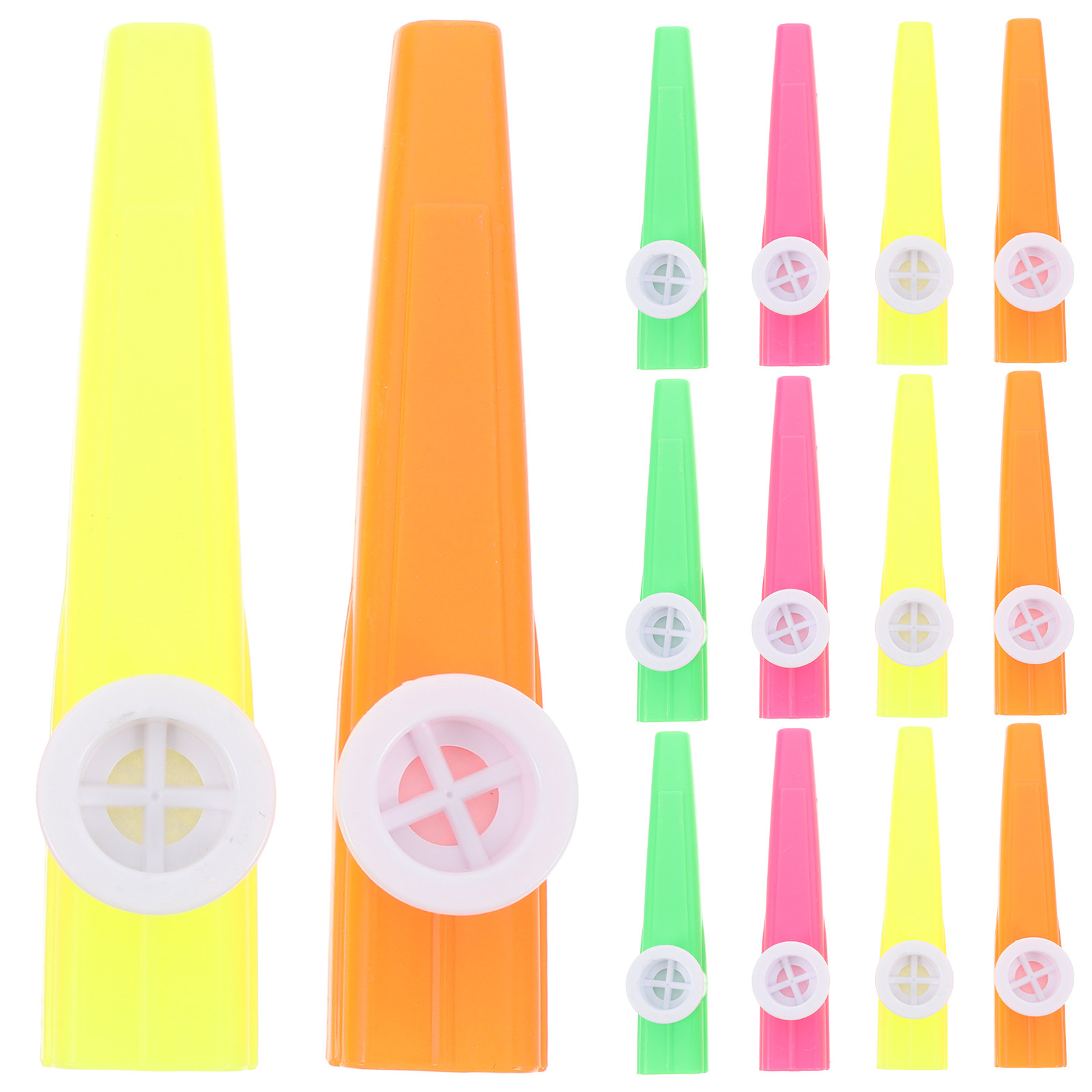 Musical Instrument I Play - 24 stuks plastic kazoes, diverse kleuren,