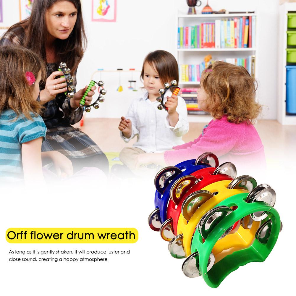 Musical Instrument Types - 4 stks Tamboerijn Jingles Rammelaar Bell