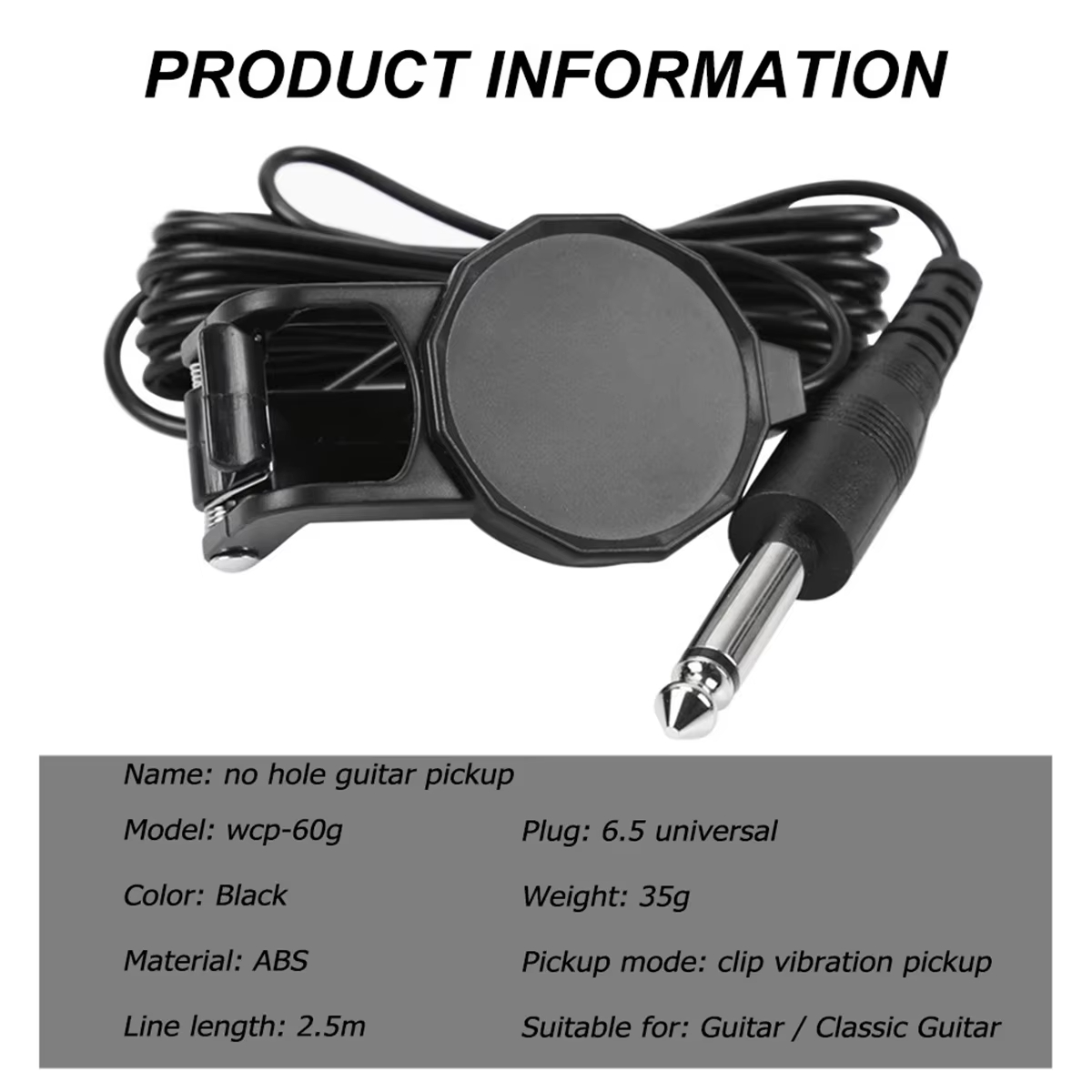Audio Jack Clip On Pickup/2.5  - Musical Instrument Types recensie en prijs
