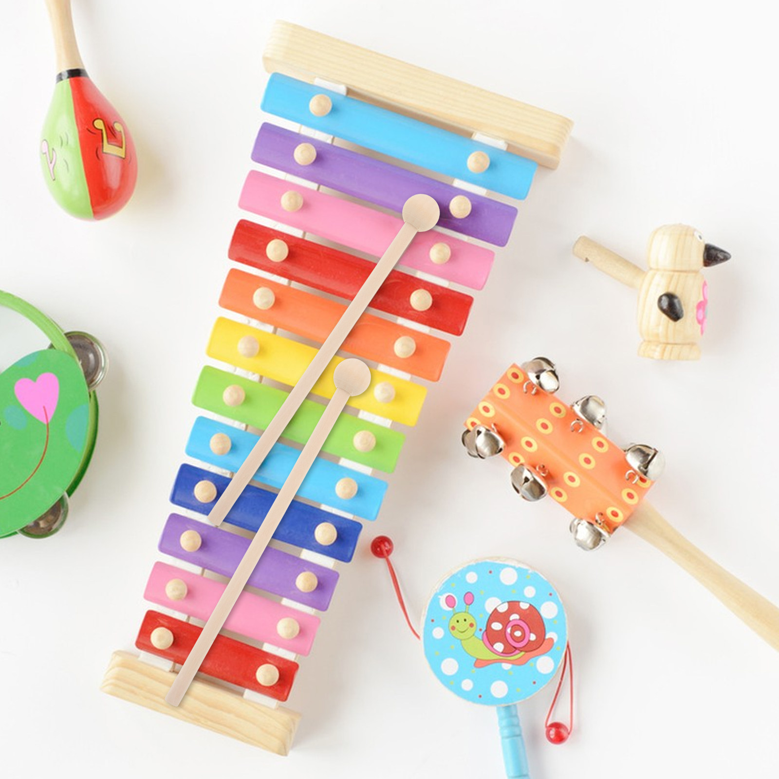 10 Stuks Kindformaat Houten Ha - Musical Instrument Mallet recensie en prijs