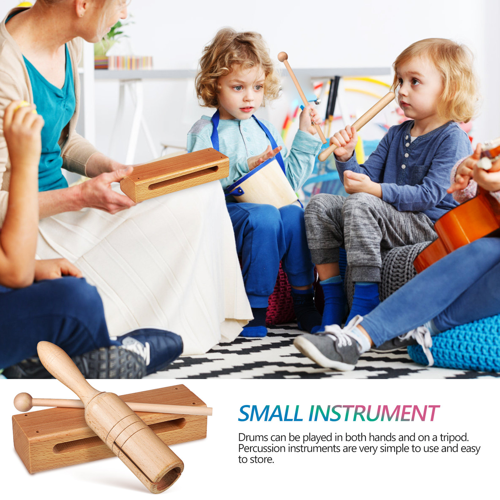 2 sets houten percussie-instru - Musical Instrument Mallet recensie en prijs
